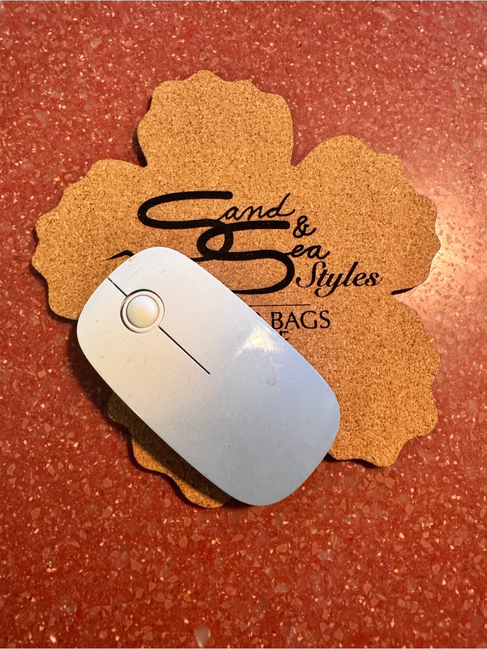 Hand crafted and designed by me Cork mouse pads customizable- made to order 7x7 - Picture 5 of 8